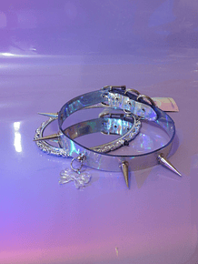 Holographic Ribbon Choker (con puntas grandes) 