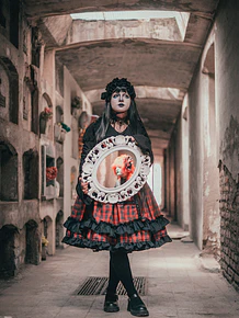 Falda Lolita Tartán rojo 