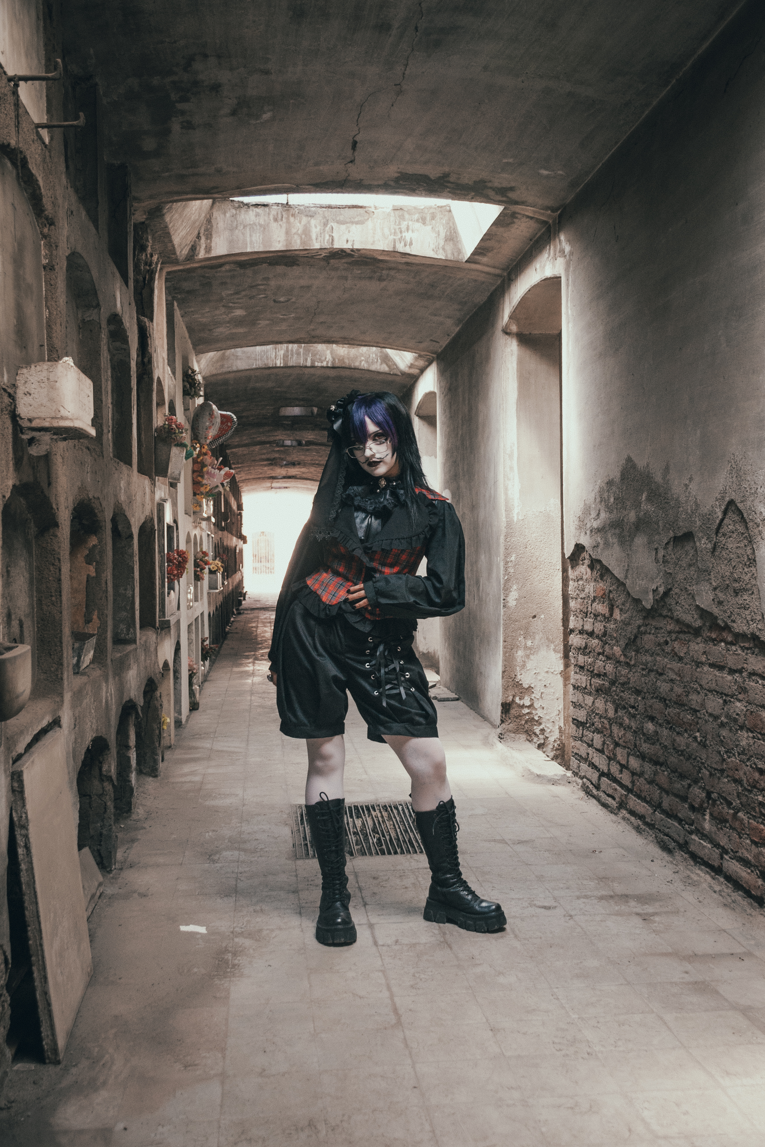 Pantalón pumpkin ojetillos negro