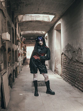 Pantalón pumpkin ojetillos negro