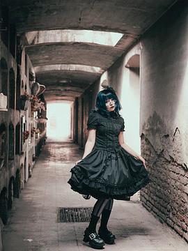 Falda negra lolita egl