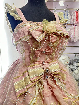 Vestido JSK rosa dorado Hime 