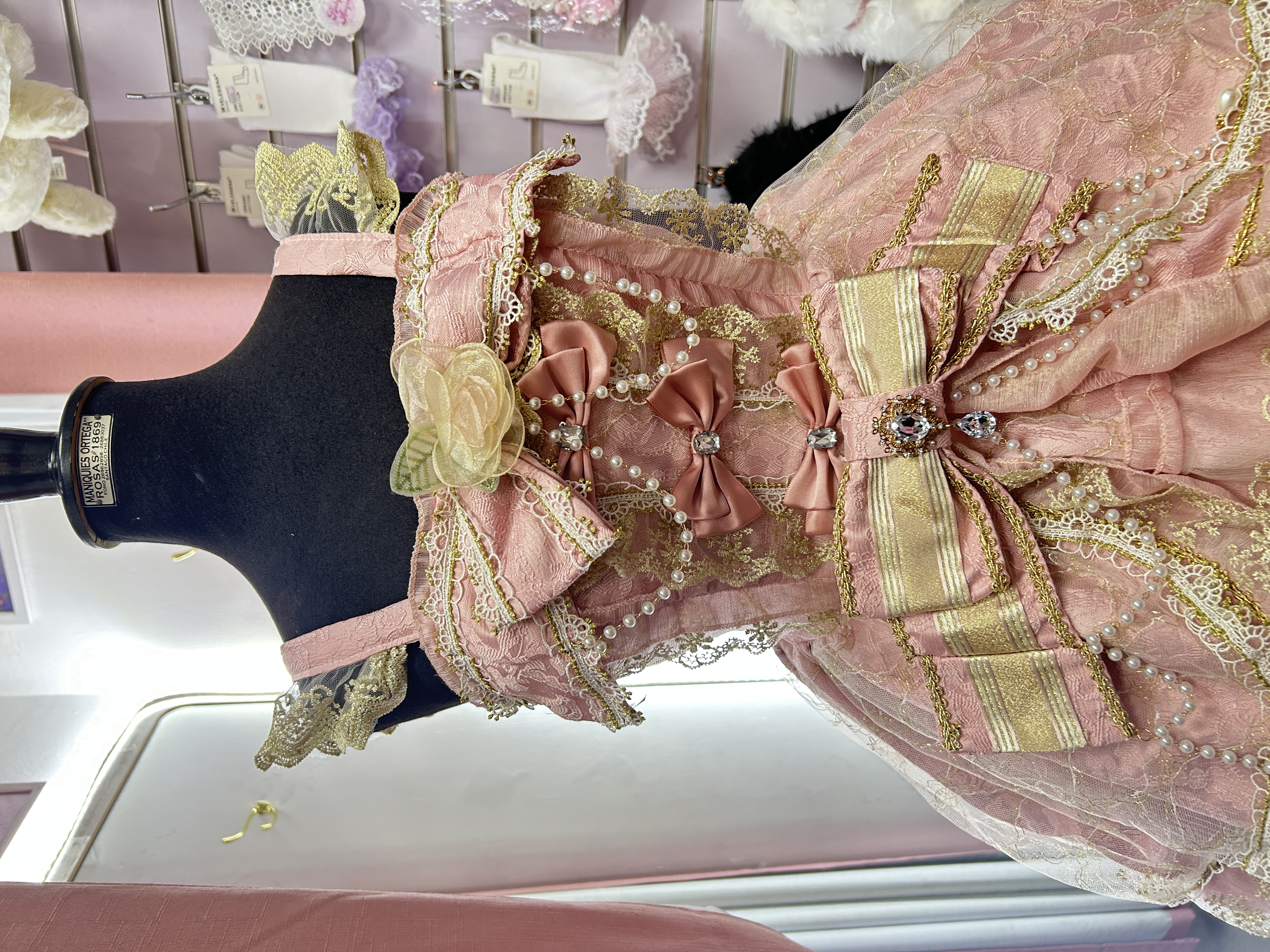 Vestido JSK rosa dorado Hime 