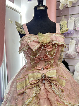 Vestido JSK rosa dorado Hime 