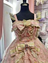 Vestido JSK rosa dorado Hime 