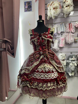 Vestido JSK rojo dorado Hime 