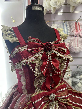 Vestido JSK rojo dorado Hime 