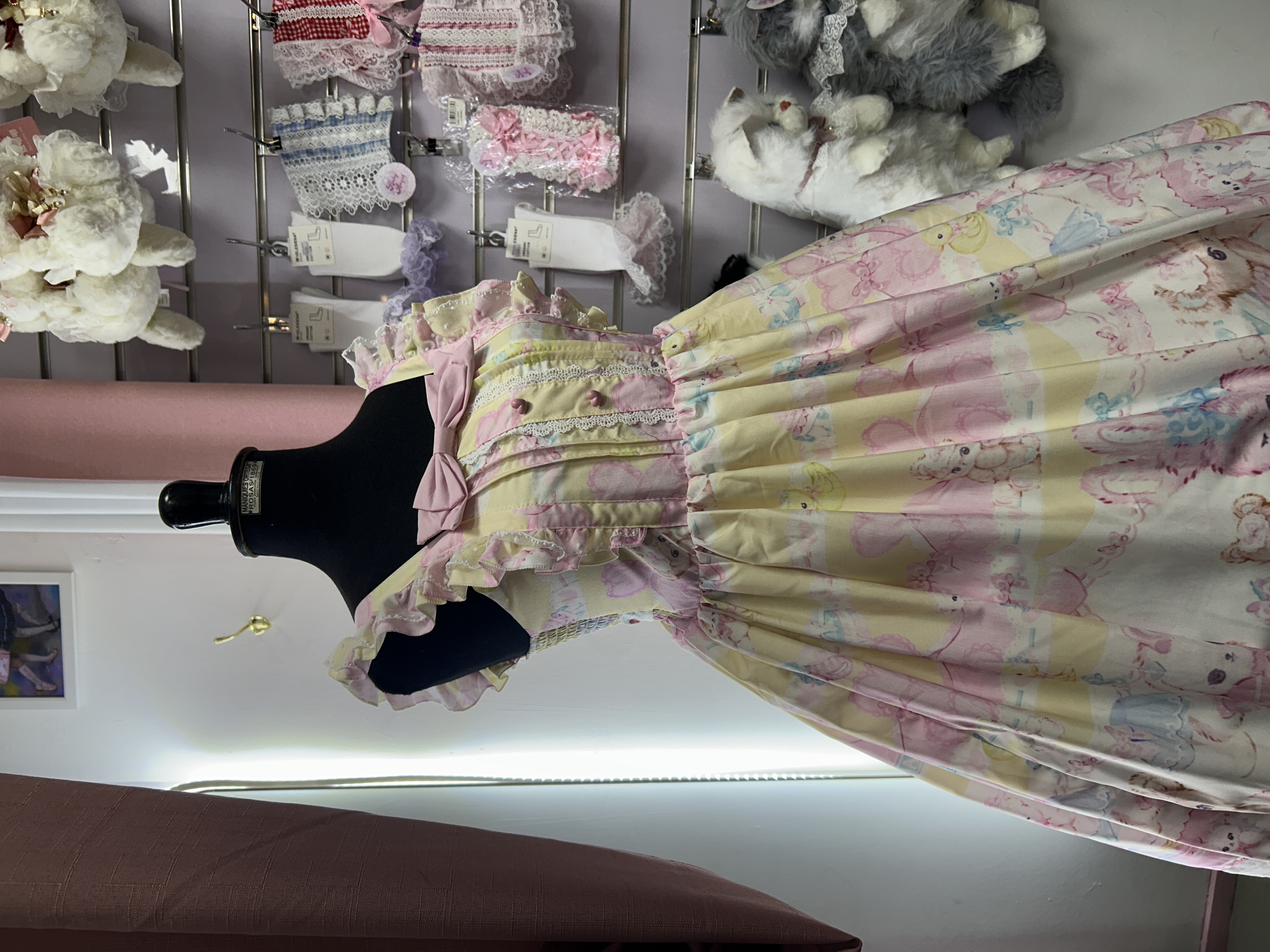 Vestido Jsk ositos y conejos Amarillo 