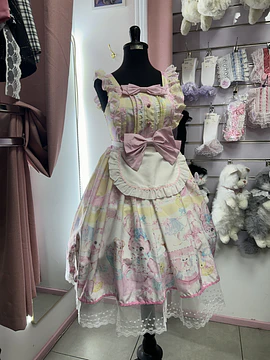 Vestido Jsk ositos y conejos Amarillo 