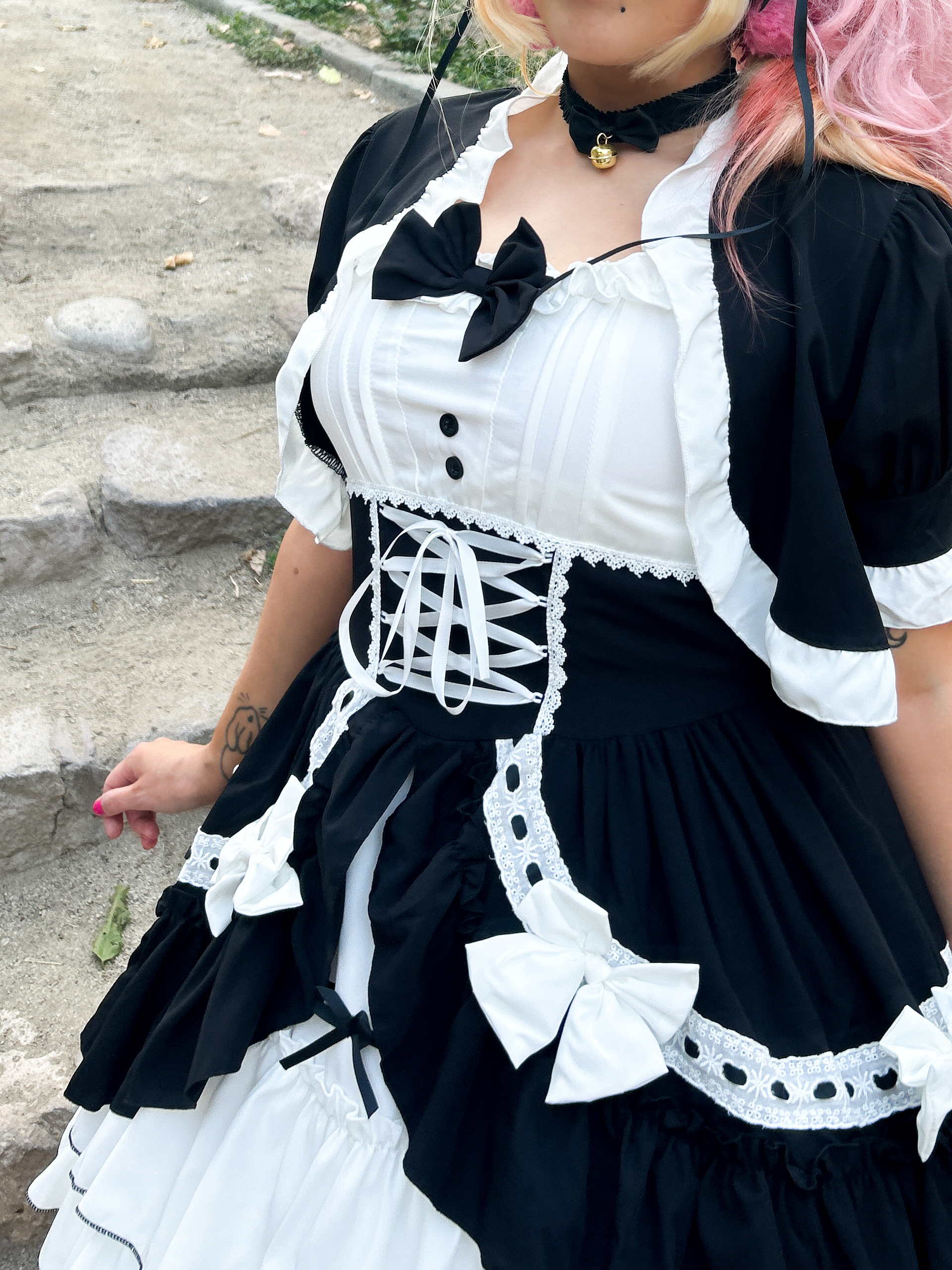 Vestido negroxblanco