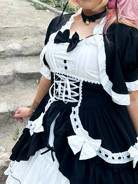 Vestido negroxblanco