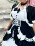 Vestido negroxblanco