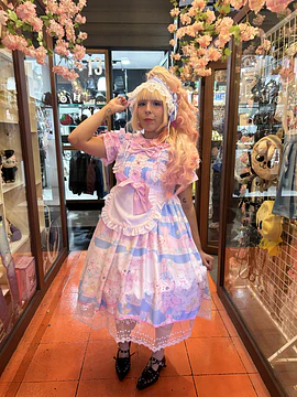 Vestido Jsk ositos y conejos Celeste