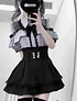 Blusa Jirai kei celeste gris