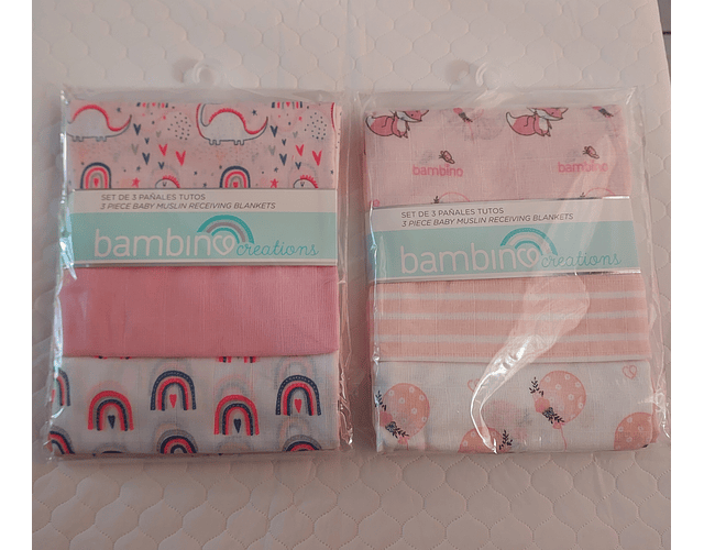 Set de 3 pañales Bambino niña