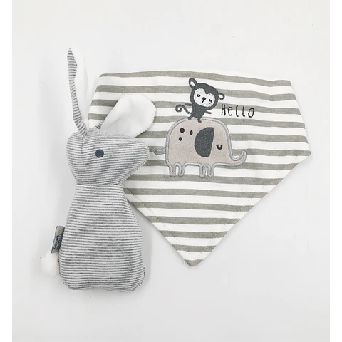Mini box Bandana conejo sonajero 