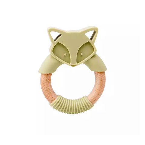 Mordedor Animal Silicona y Madera