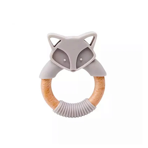 Mordedor Animal Silicona y Madera