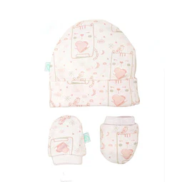 Set de gorrito y mitón Bambino 