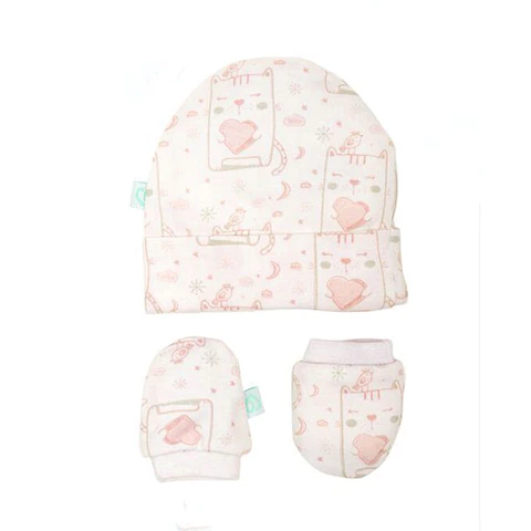 Set de gorrito y mitón Bambino 