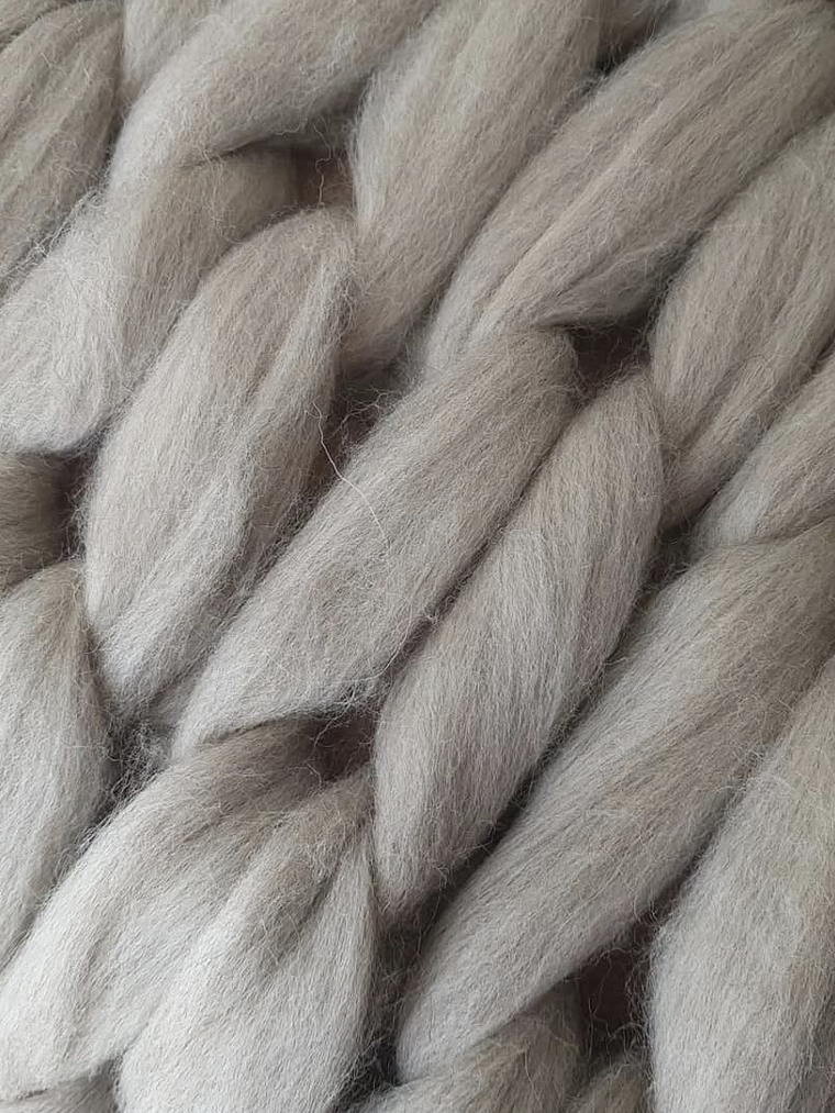 Mantas de lana 100% natural - Color Gris 2