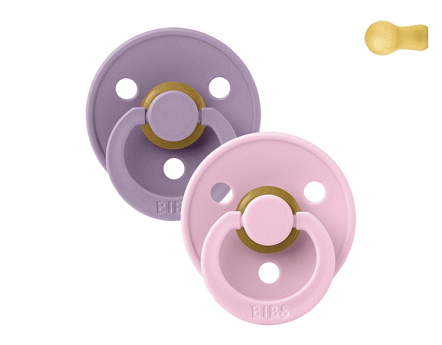 2 Chupetas BIBS Colors Lavender/Baby Pink