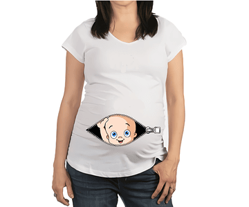 Mujer Embarazada Camiseta bebe peek a boo Baby Monster