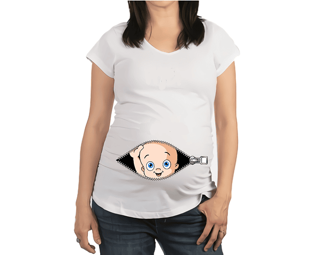 Mujer Embarazada Camiseta bebe peek a boo Baby Monster