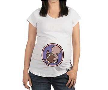 Mujer Embarazada Camiseta  bebe futbol americano Baby Monster