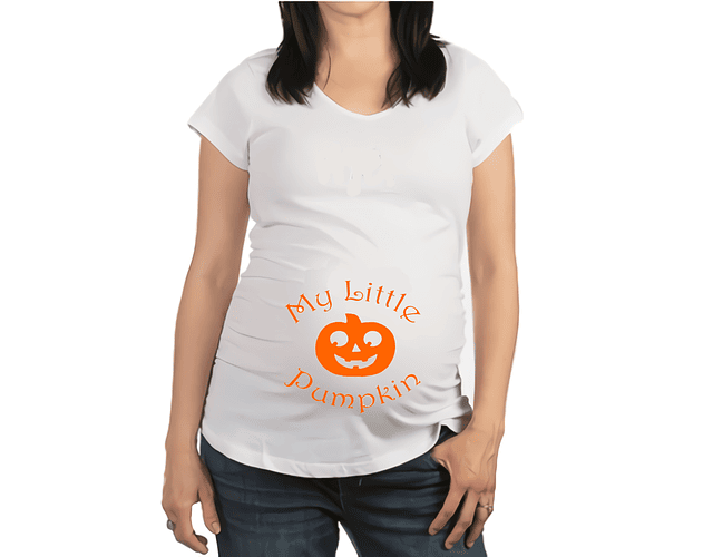 Mujer Embarazada Camiseta  halloween Baby Monster