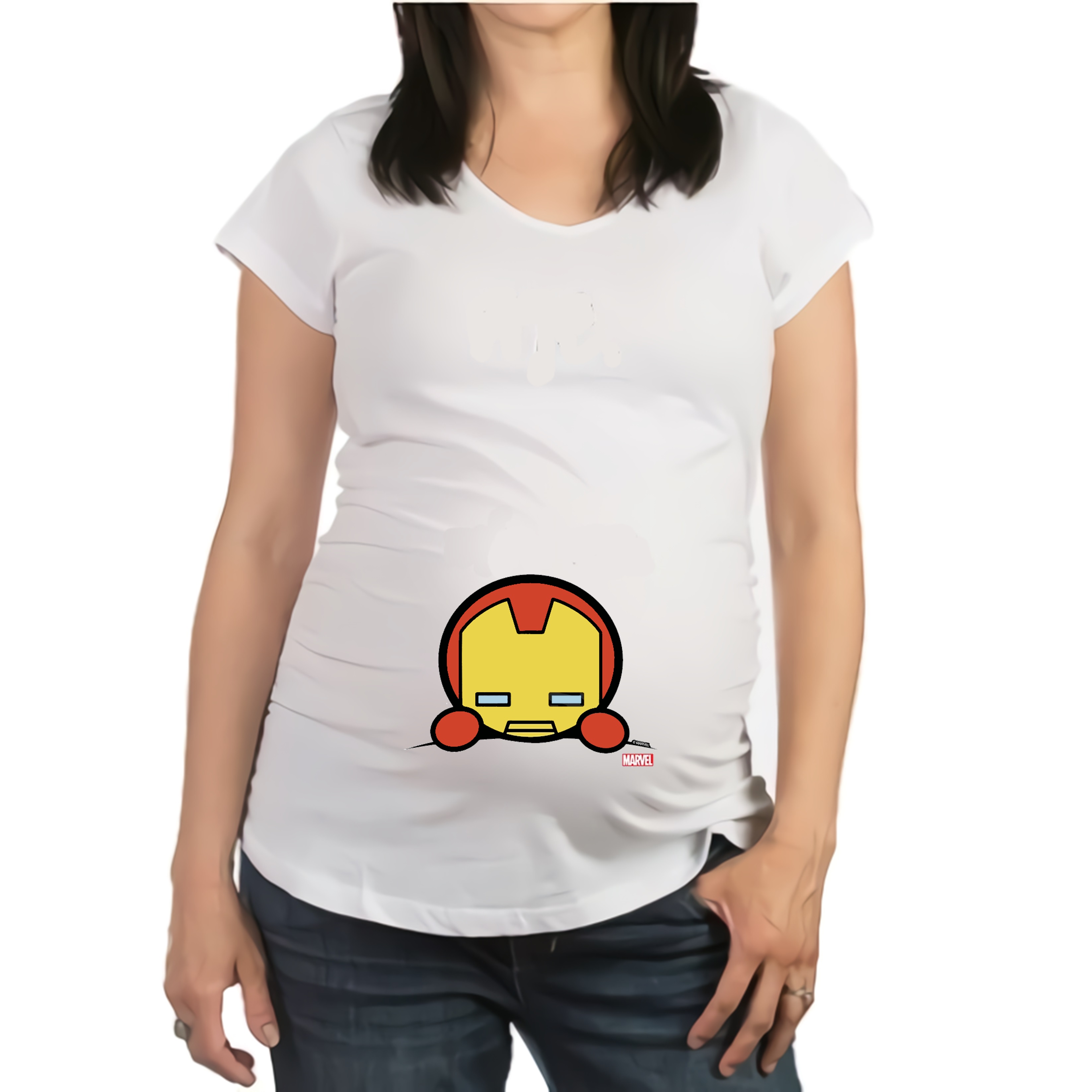 Camiseta De Mujer Embarazada iron man Baby Monster