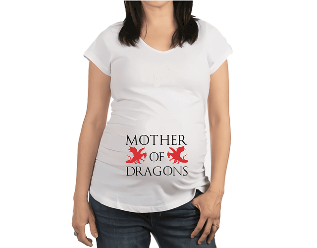 Mujer Embarazada Camiseta Mother of dragons Baby Monster