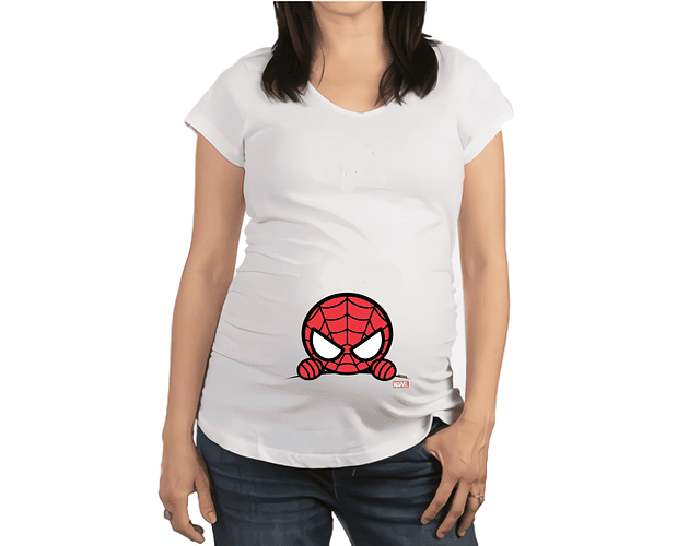 Camiseta De Mujer Embarazada spiderman Baby Monster