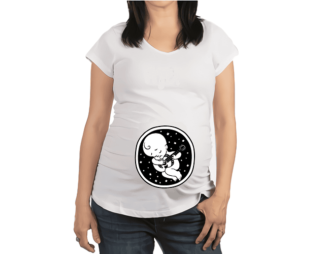 Mujer Embarazada Camiseta bebe guitarrista II  Baby Monster