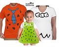 Halloween Tríos camisetas para Mamá  papá y bebe Familia Picapiedras