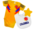 Ropa Para Bebe Body y babero Futbol Seleccion Colombia 