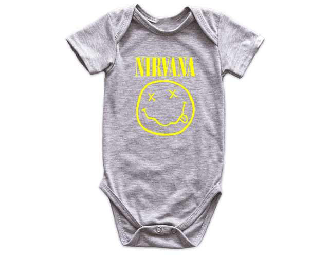 Body Bebé Rock Logo Nirvana - Estilo y Actitud Grunge en la Ropa para Bebés