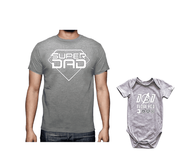 body kit bebe y Papá  Feliz  día del padre super dad