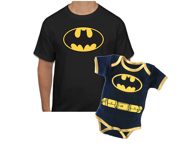 Conjunto Camisetas para Bebé y Papá Batman | Baby monster