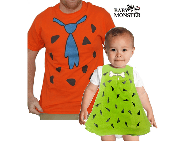 Halloween Duo camisetas para Papá y bebe Picapiedras