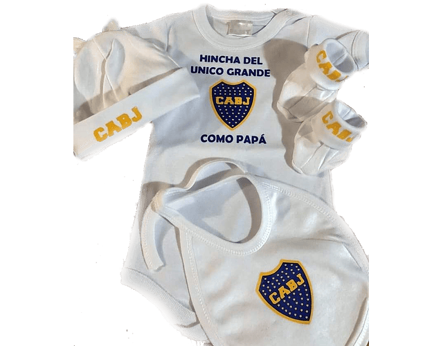 Set Primera Muda sencilla Futbol Boca juniors Para Bebe Baby