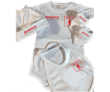 Set Primera Muda sencilla Futbol America Para Bebe Baby Monster