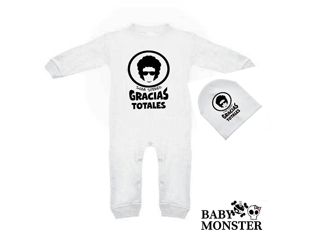 Ropa para bebe pijama Rock soda stereo  baby monster