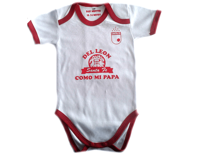 Ropa Para Bebe Body Bodie Futbol del santa fe como mi papa Baby Monster