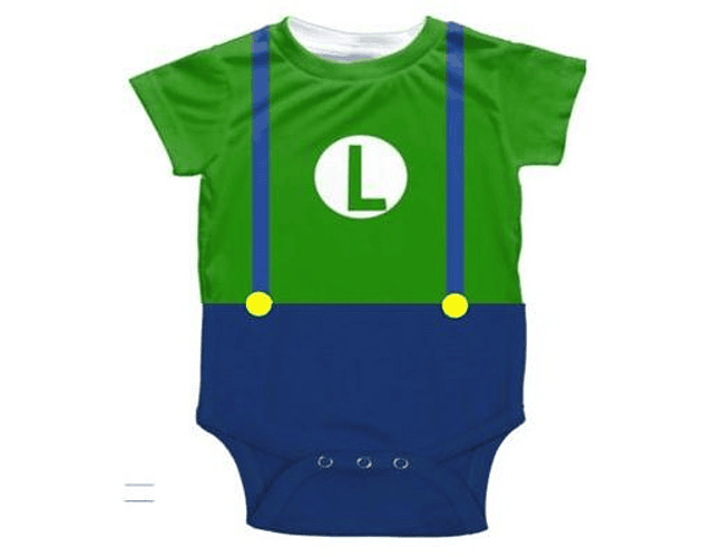 Body de Bebé Luigi de Mario Bros: ¡Listo para la Aventura!