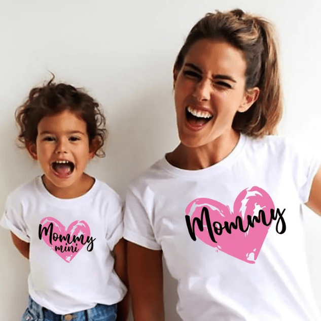 camiseta para mama e hija iguales mamá Mommy mommy mini