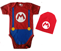 Conjunto mario bross body y gorro: ¡Aventura Te Espera!