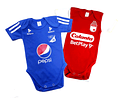 Set Ropa Para Bebe Bodys Millonarios y santa fe Baby Monster