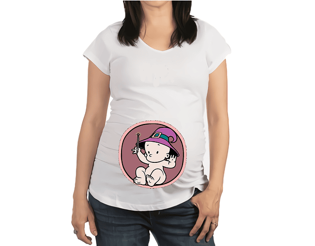 Camiseta De Mujer Embarazada bebe mago Baby Monster