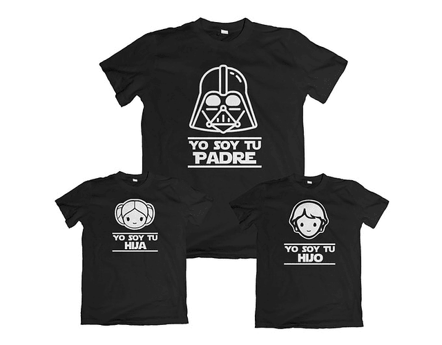 Conjunto Camisetas para Bebé y Papá star wars yo soy tu padre